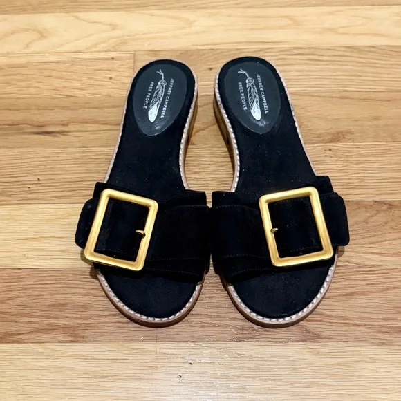 Jeffrey Campbell for Free People Black Drew Slide Sandals - Picture 5 of 14